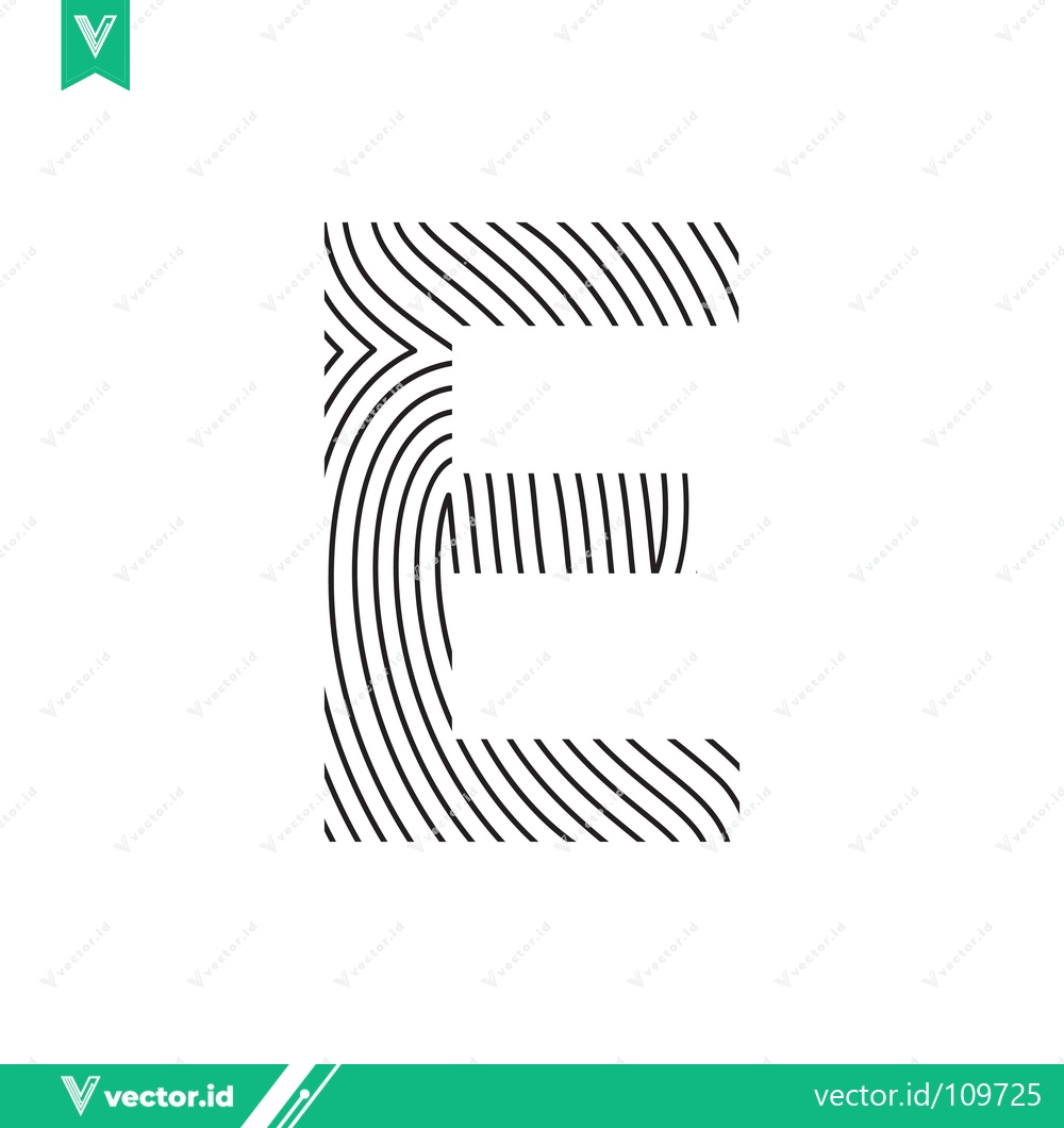 Premium Vector dari Abstract Letter E Fingerprint Design