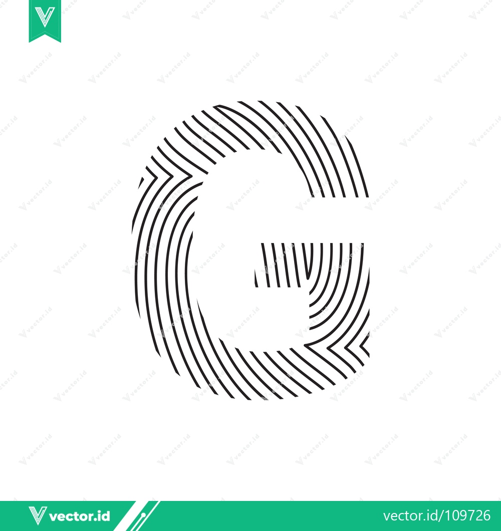 Premium Vector dari Abstract Letter G Fingerprint Identity Symbol