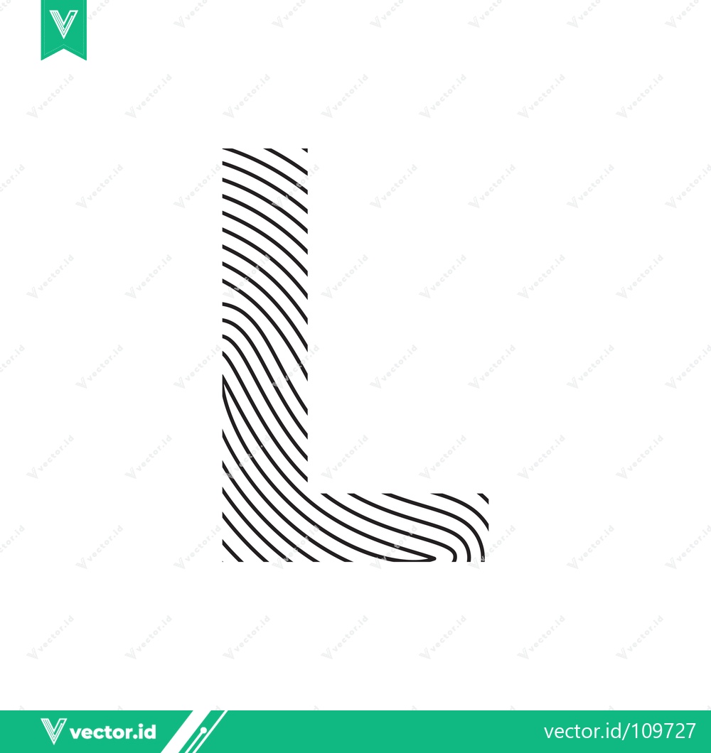 Premium Vector dari Letter L fingerprint texture graphic design