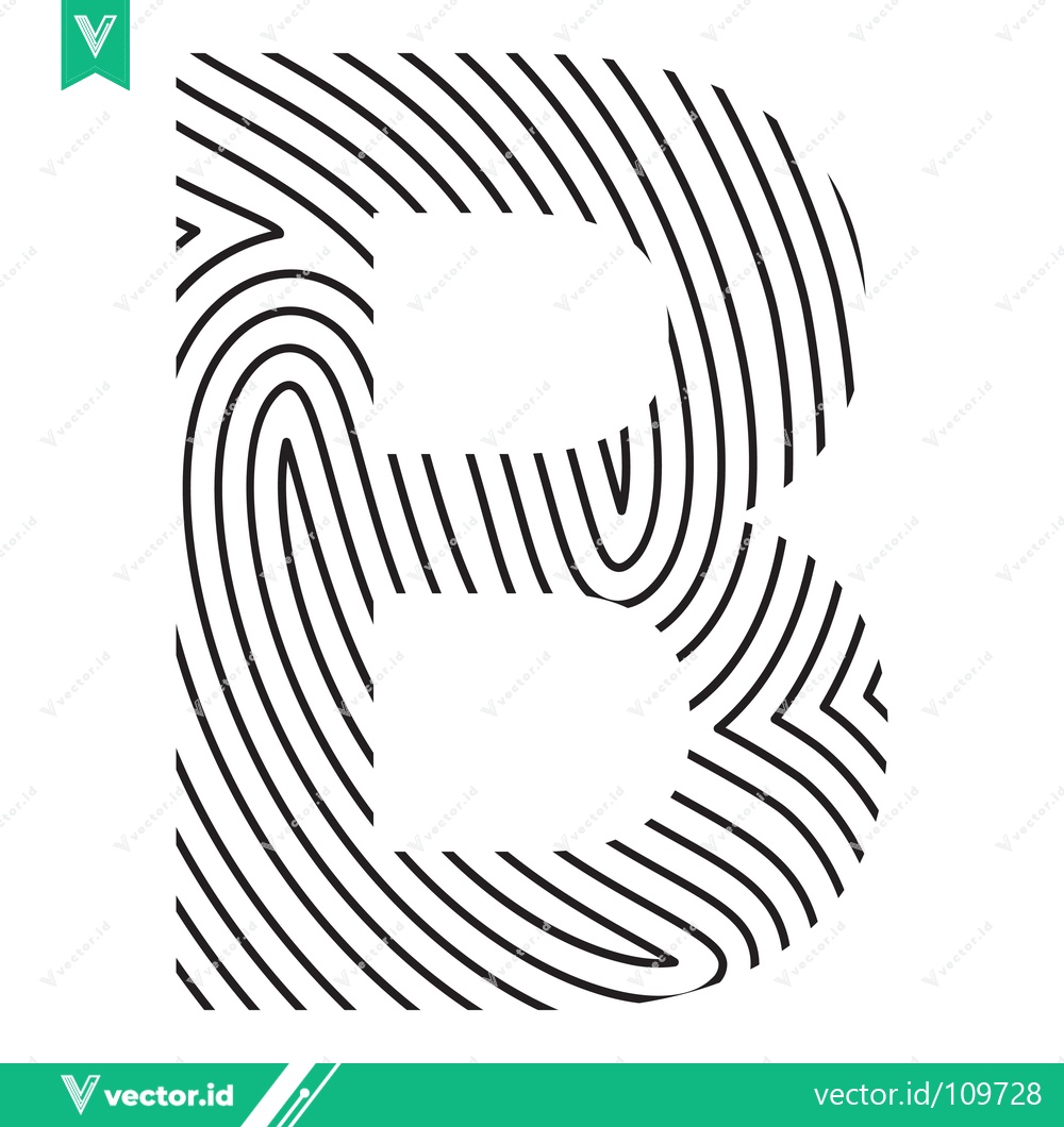 Premium Vector dari Fingerprint Letter B Monogram Logo Design