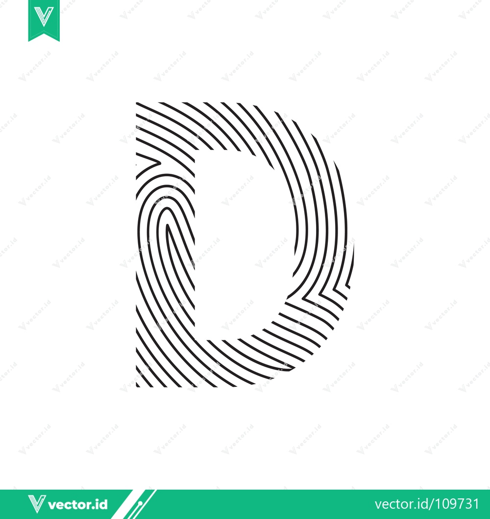 Premium Vector dari Letter D Fingerprint Logo Design