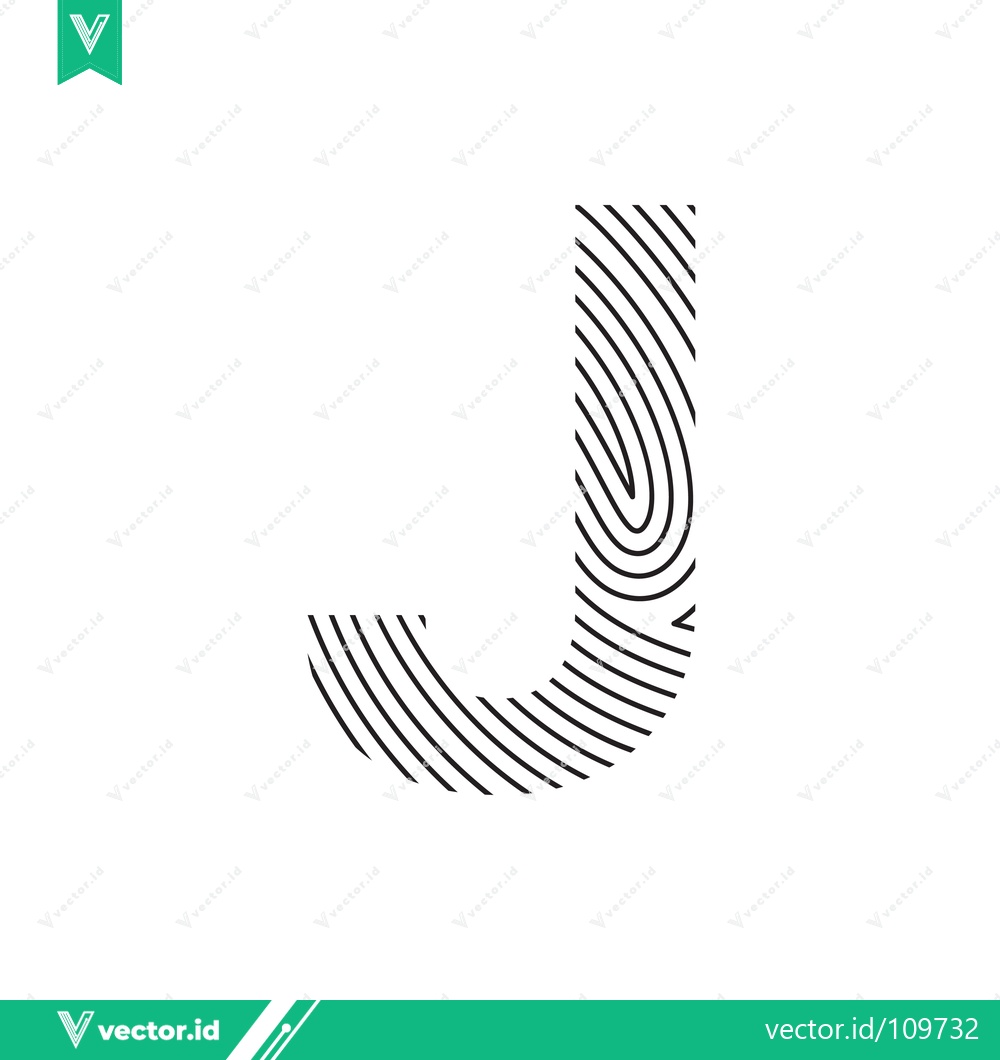 Premium Vector dari Fingerprint Letter J Logo Design
