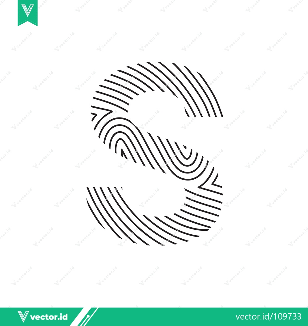 Premium Vector dari Fingerprint Letter S Graphic Design