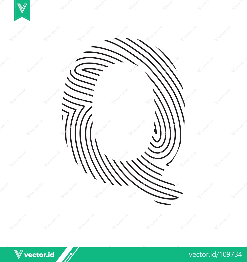 Premium Vector dari Fingerprint Letter Q Logo Design