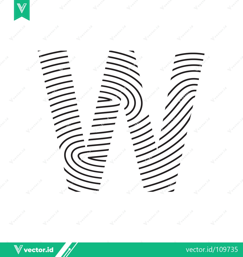 Premium Vector dari Fingerprint Letter W Graphic Design