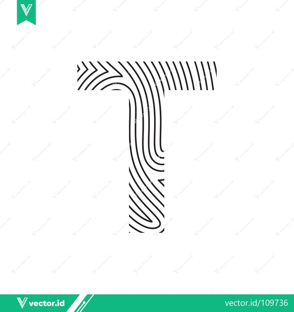Premium Vector dari Fingerprint Letter T Graphic Design