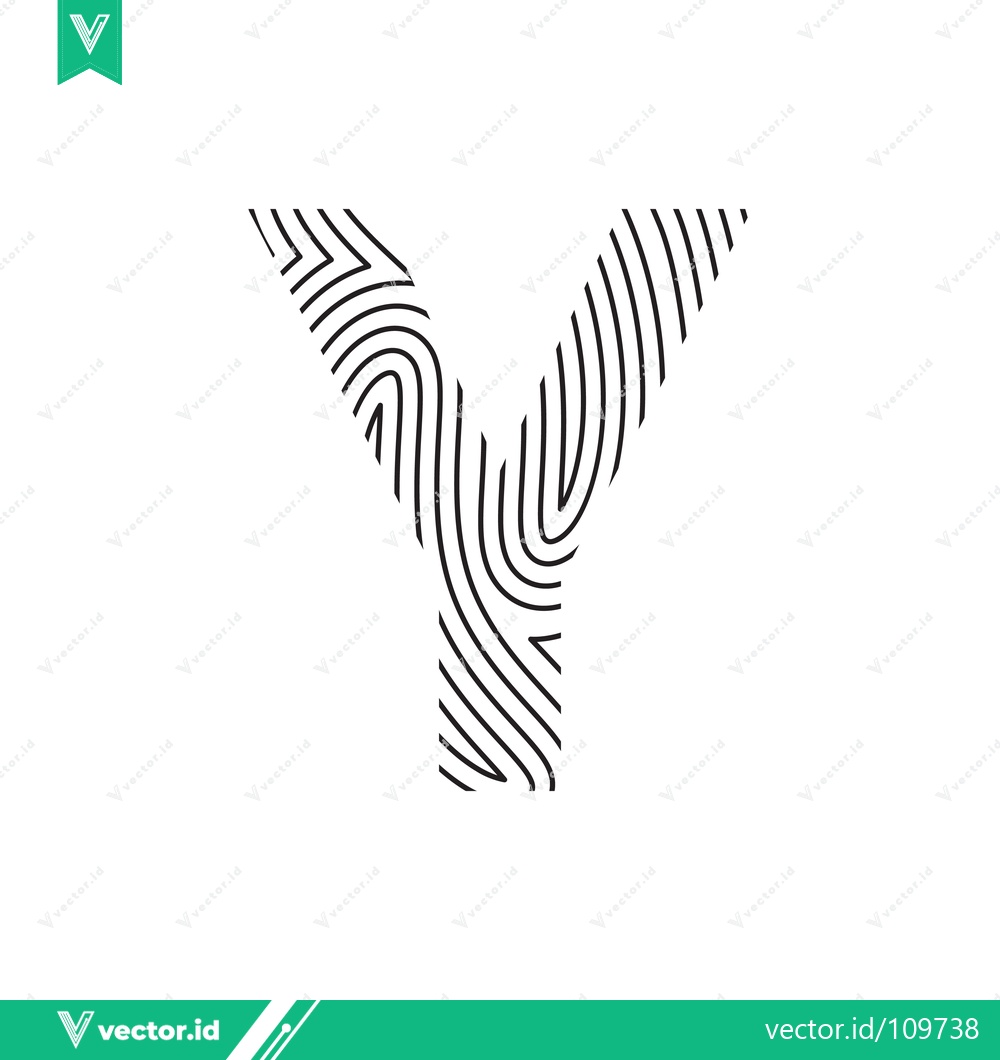 Premium Vector of Fingerprint Letter Y Graphic Design