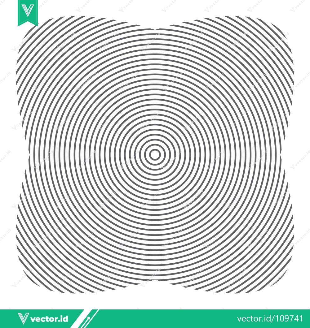 Premium Vector of Concentric Circles Pattern Abstract Optical Illusion