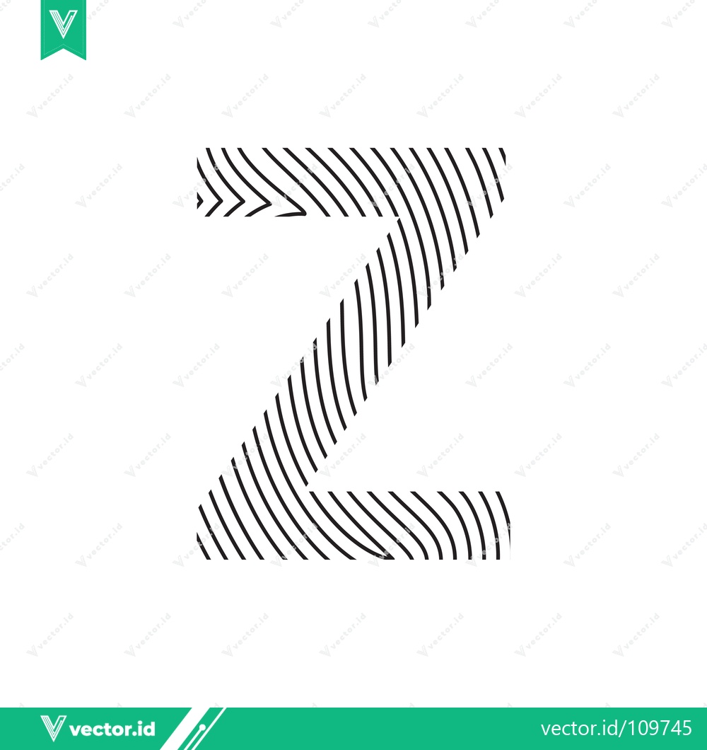 Premium Vector of Minimalist Black and White Letter Z Graphic Design