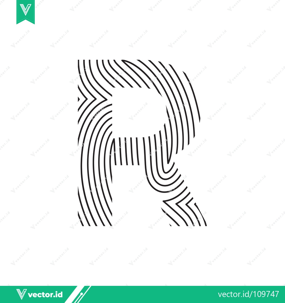 Premium Vector dari Abstract Letter R Fingerprint Design