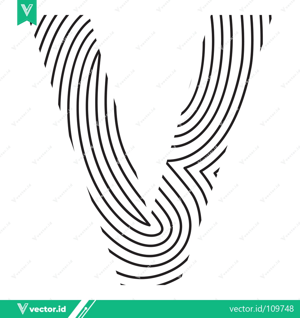 Premium Vector dari Abstract Letter V Fingerprint Design