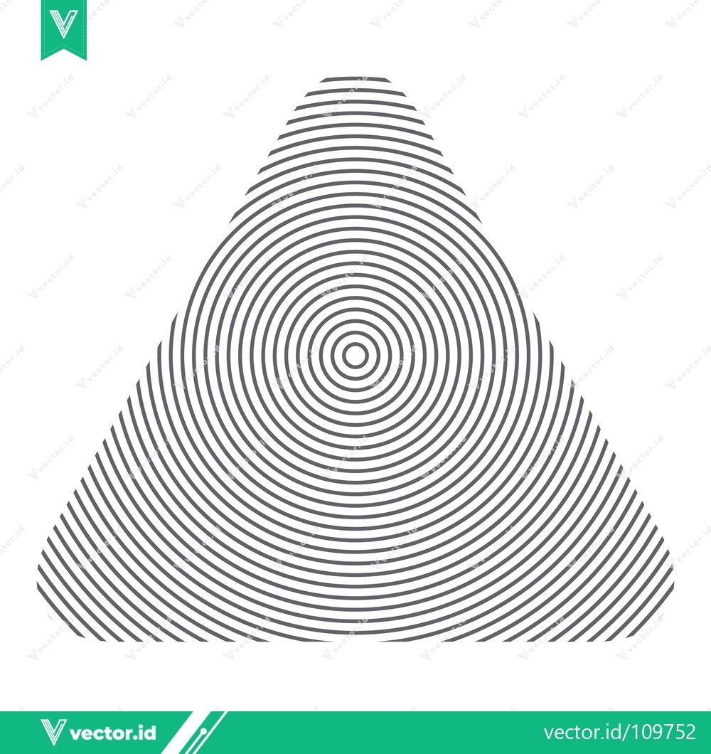 Premium Vector dari Concentric Circles Forming a Triangle Abstract Geometric Pattern
