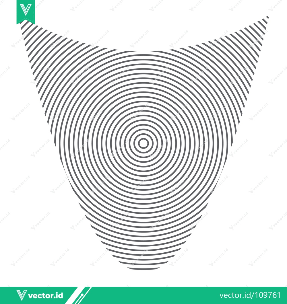 Premium Vector of Concentric Circles Forming a Stylized Cat Face Abstract Design