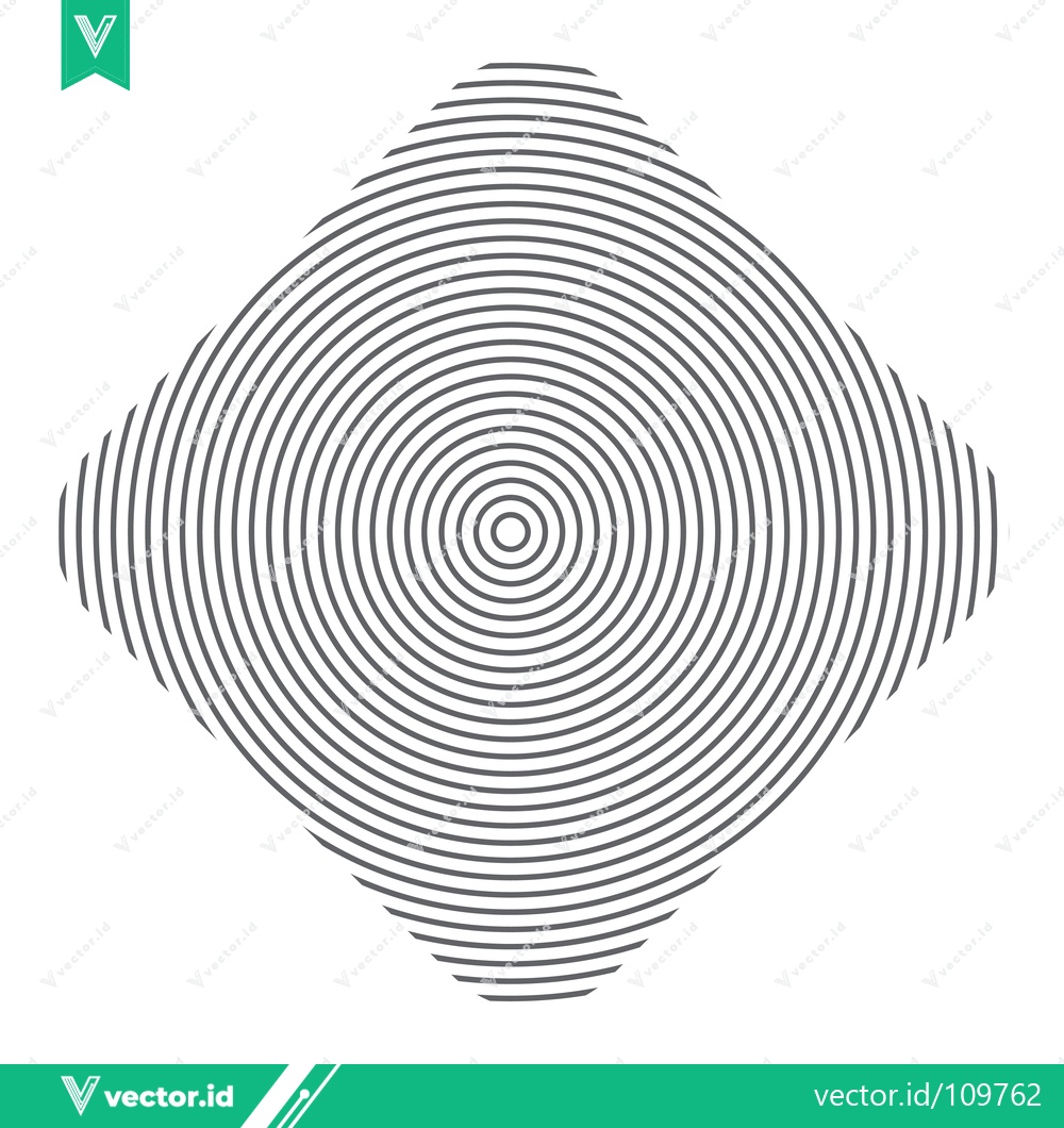 Premium Vector dari Concentric Circles Diamond Shape Abstract Geometric Pattern