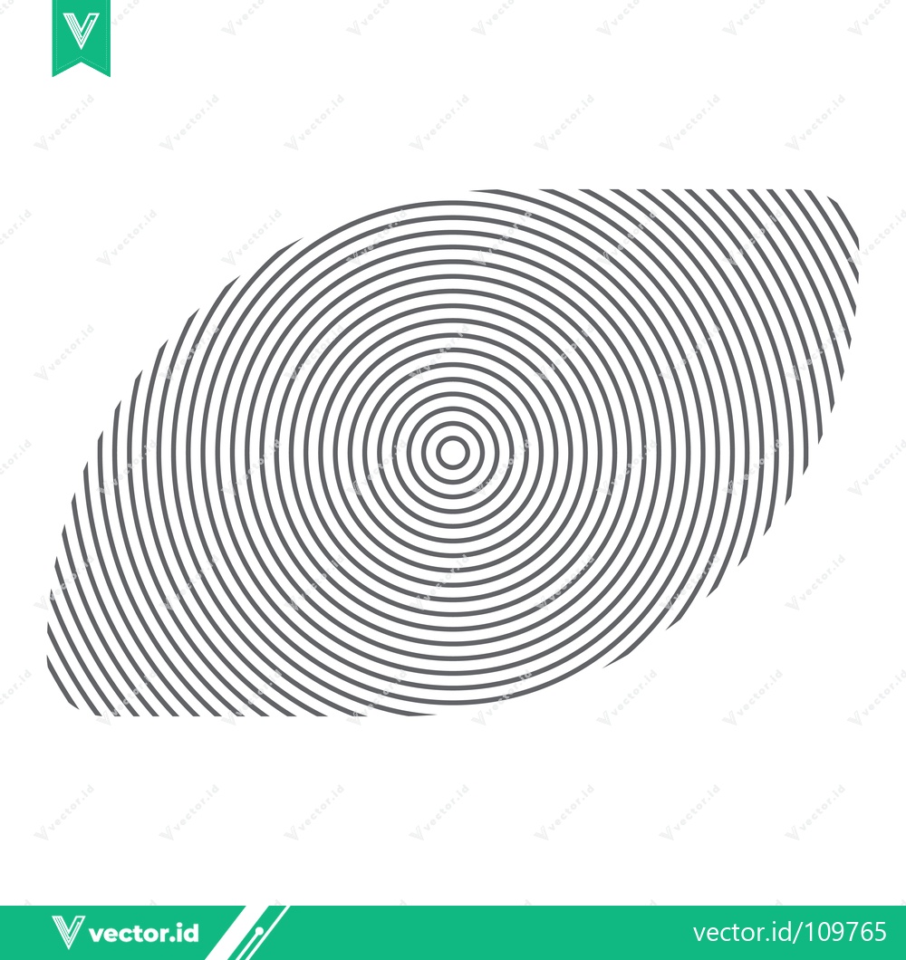 Premium Vector of Concentric Circles Forming an Abstract Eye Shape
