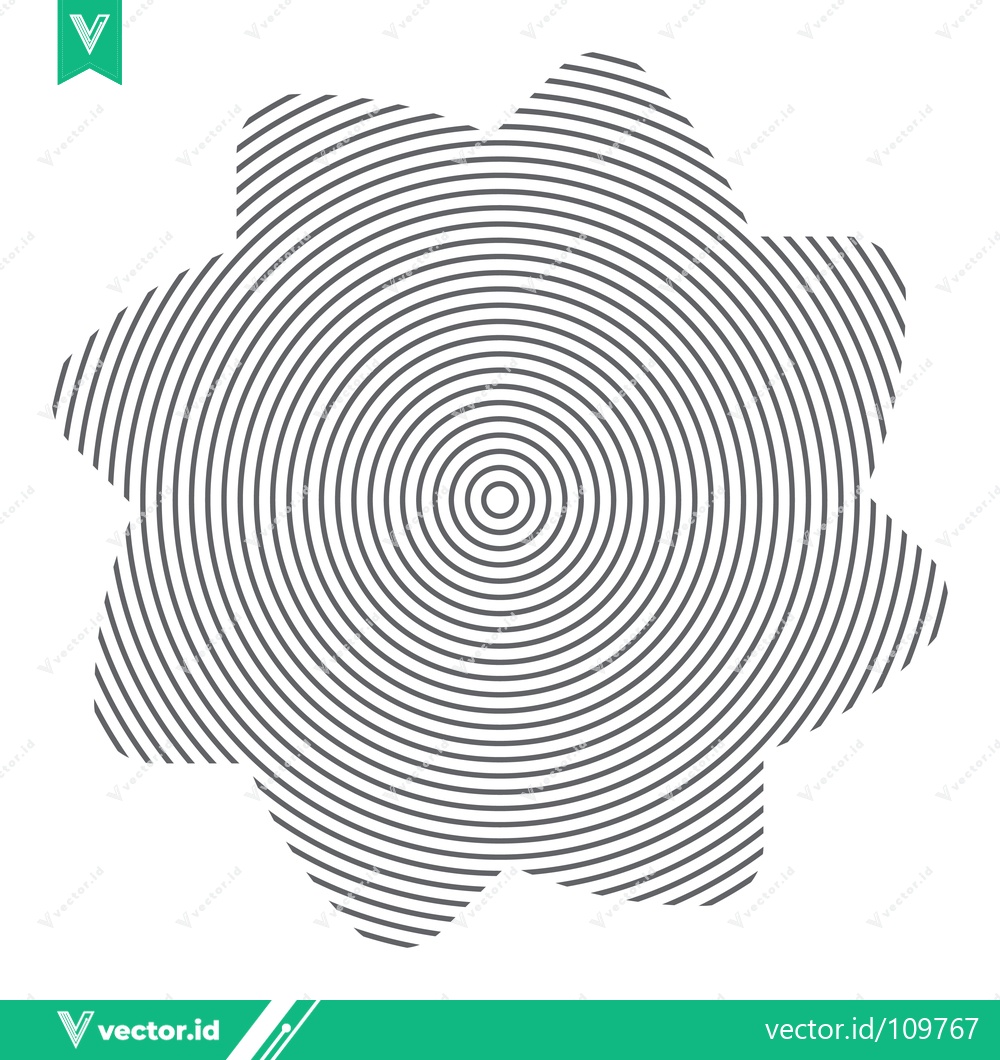Premium Vector dari Abstract Geometric Pattern with Concentric Circles and Star Shape