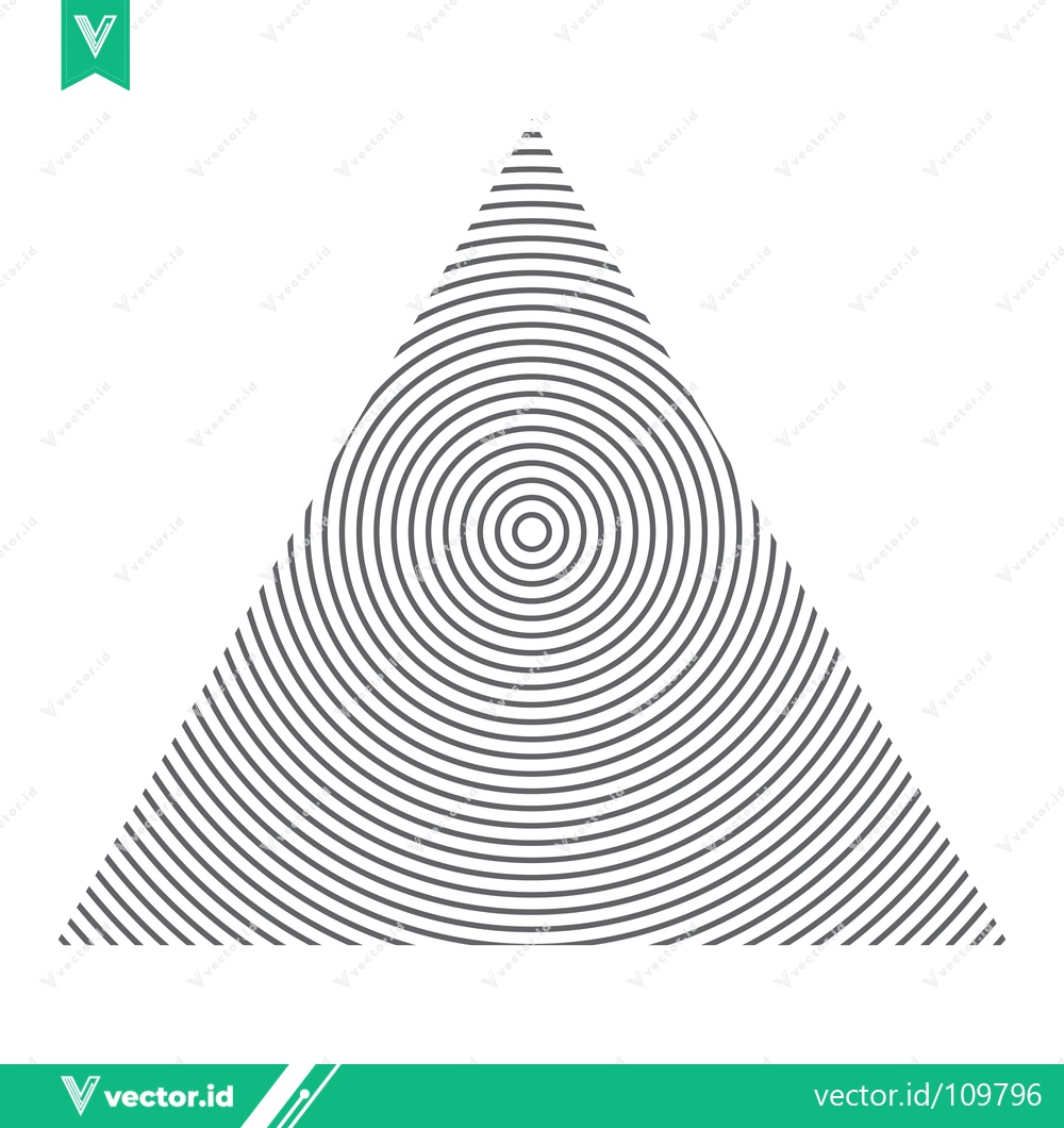 Premium Vector of Concentric Circles Forming a Triangle Optical Illusion