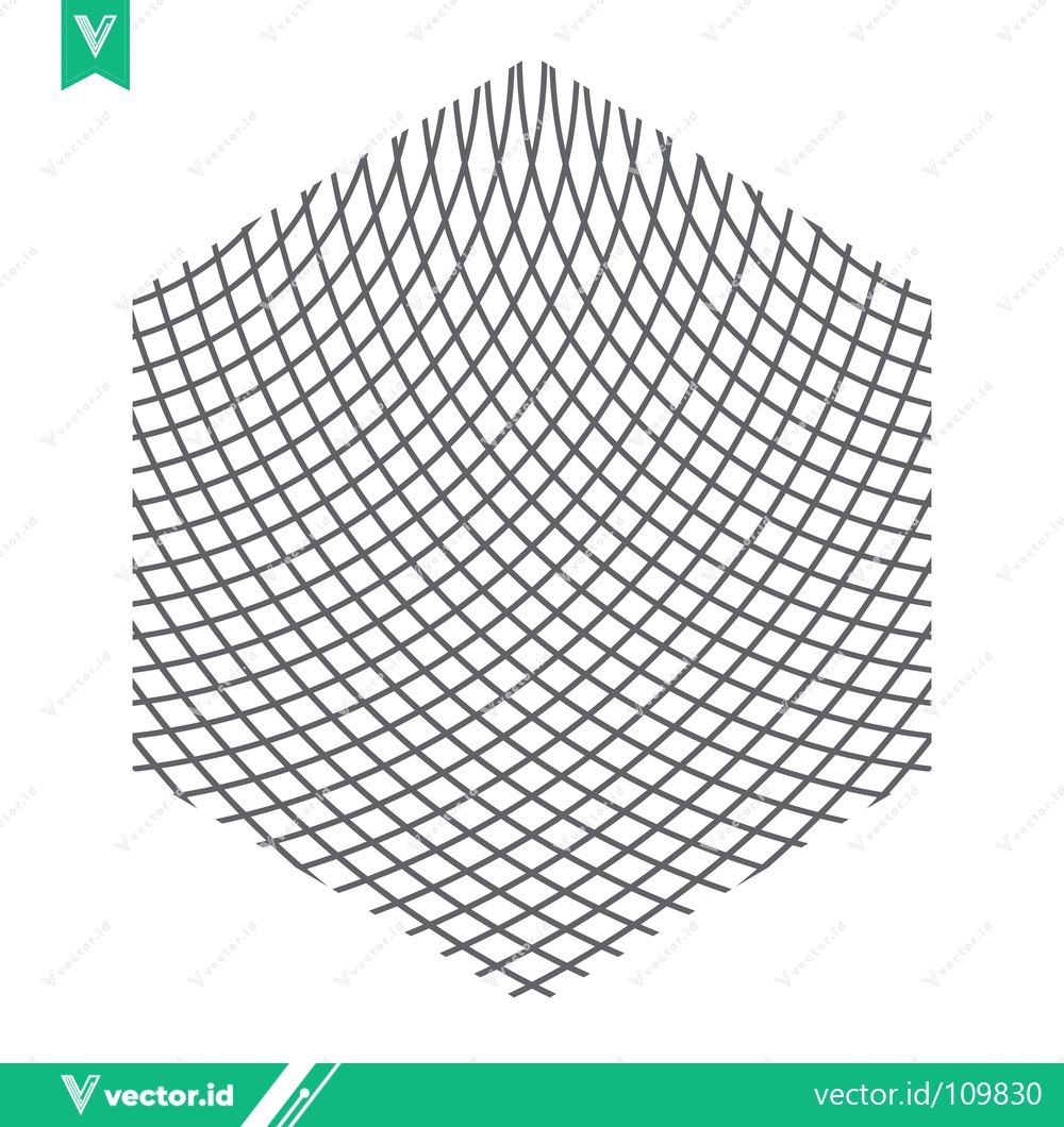 Premium Vector of Abstract Hexagonal Grid Pattern with Curved Lines