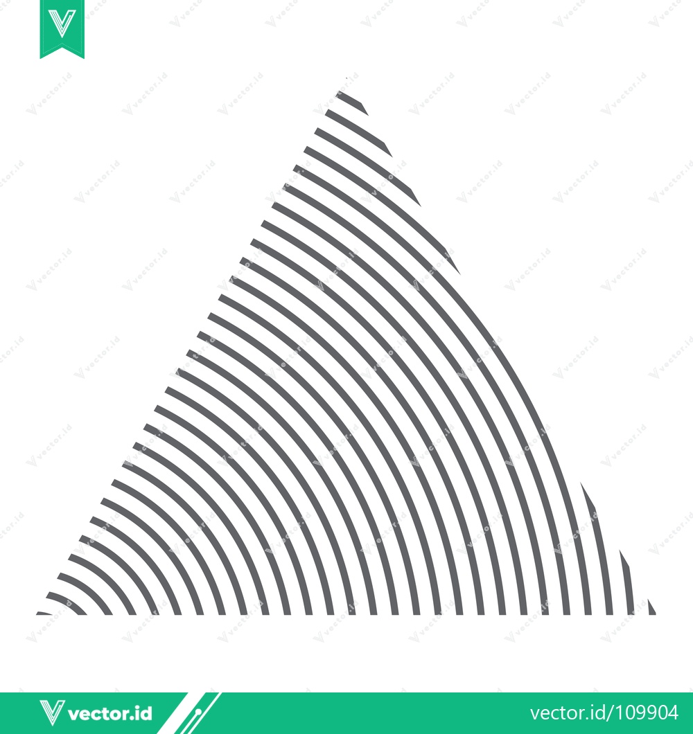 Premium Vector dari Abstract Geometric Triangle with Concentric Curved Lines Pattern