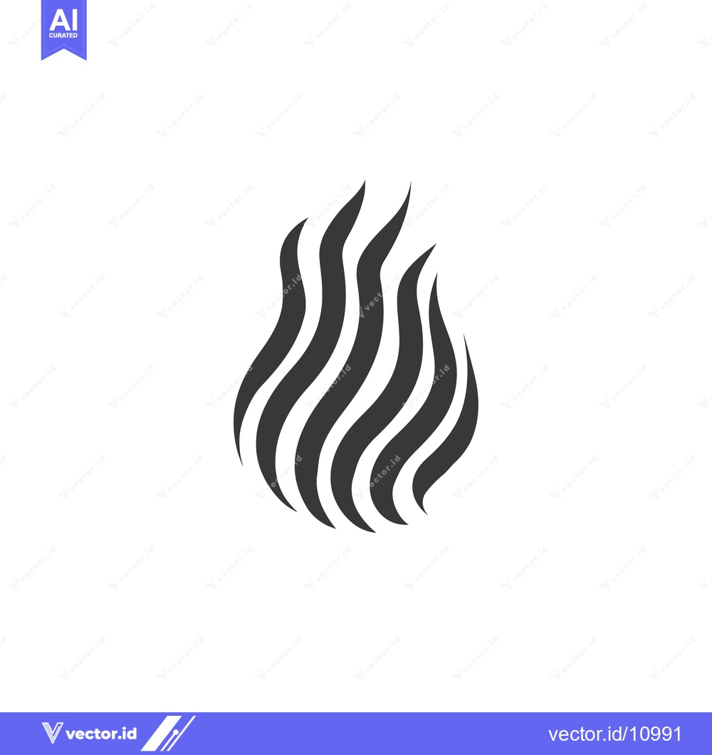 Premium Vector of Abstract Black and White Flame Illustration