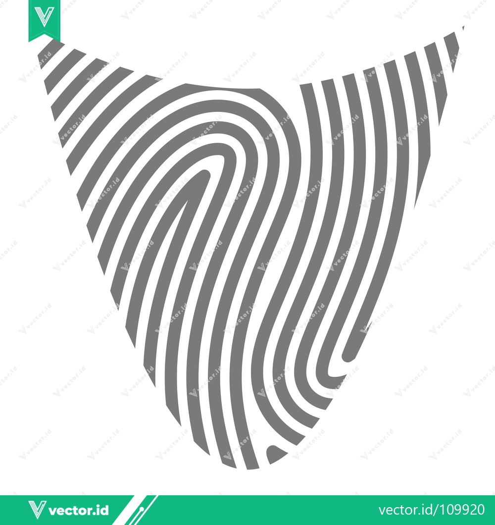 Premium Vector of Abstract Fingerprint Shield Shape Graphic Design