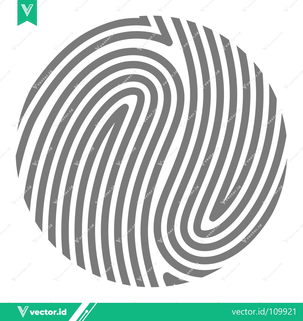 Premium Vector dari Abstract Fingerprint Pattern in a Circle