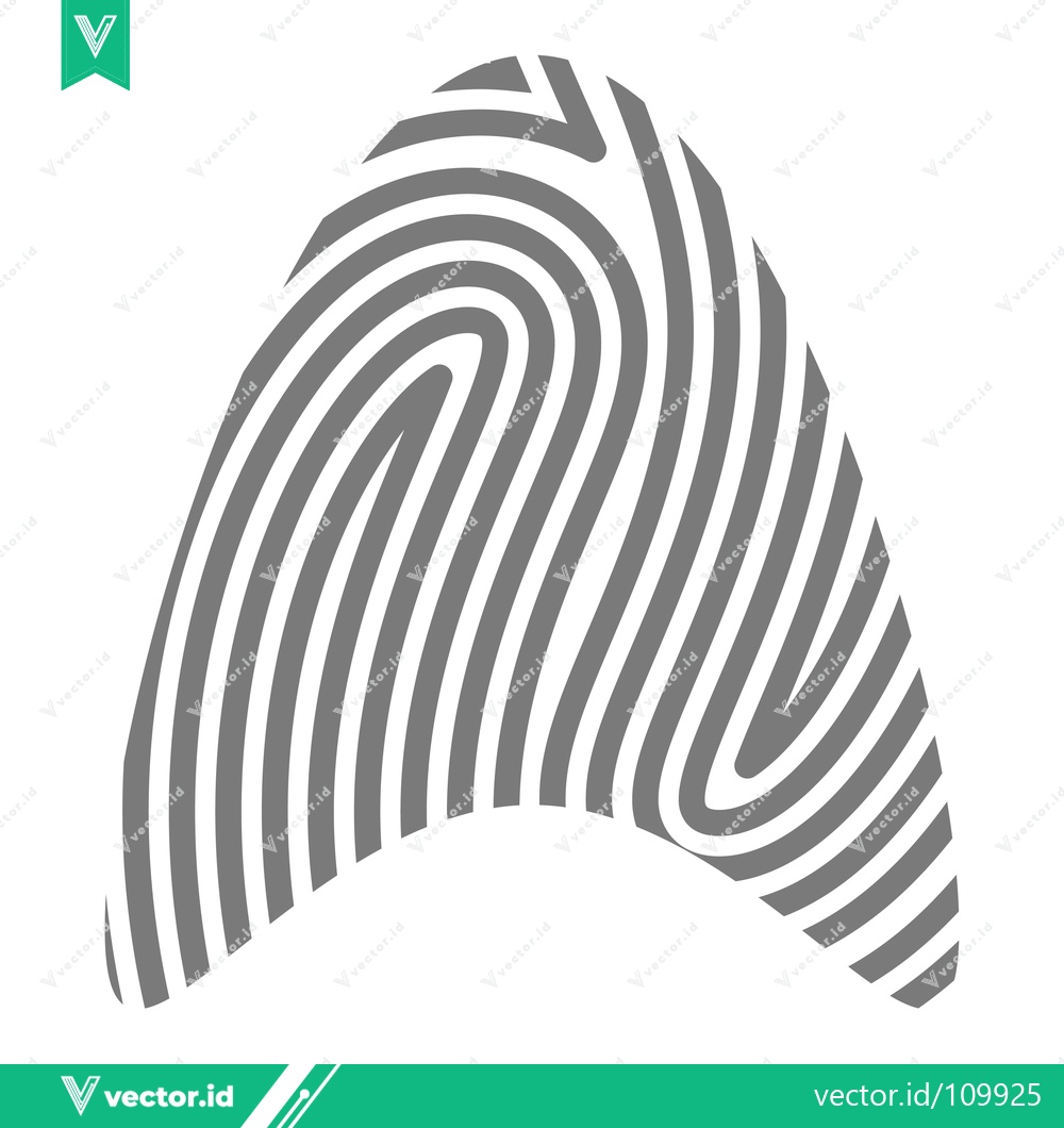 Premium Vector dari Abstract Fingerprint Shape Icon