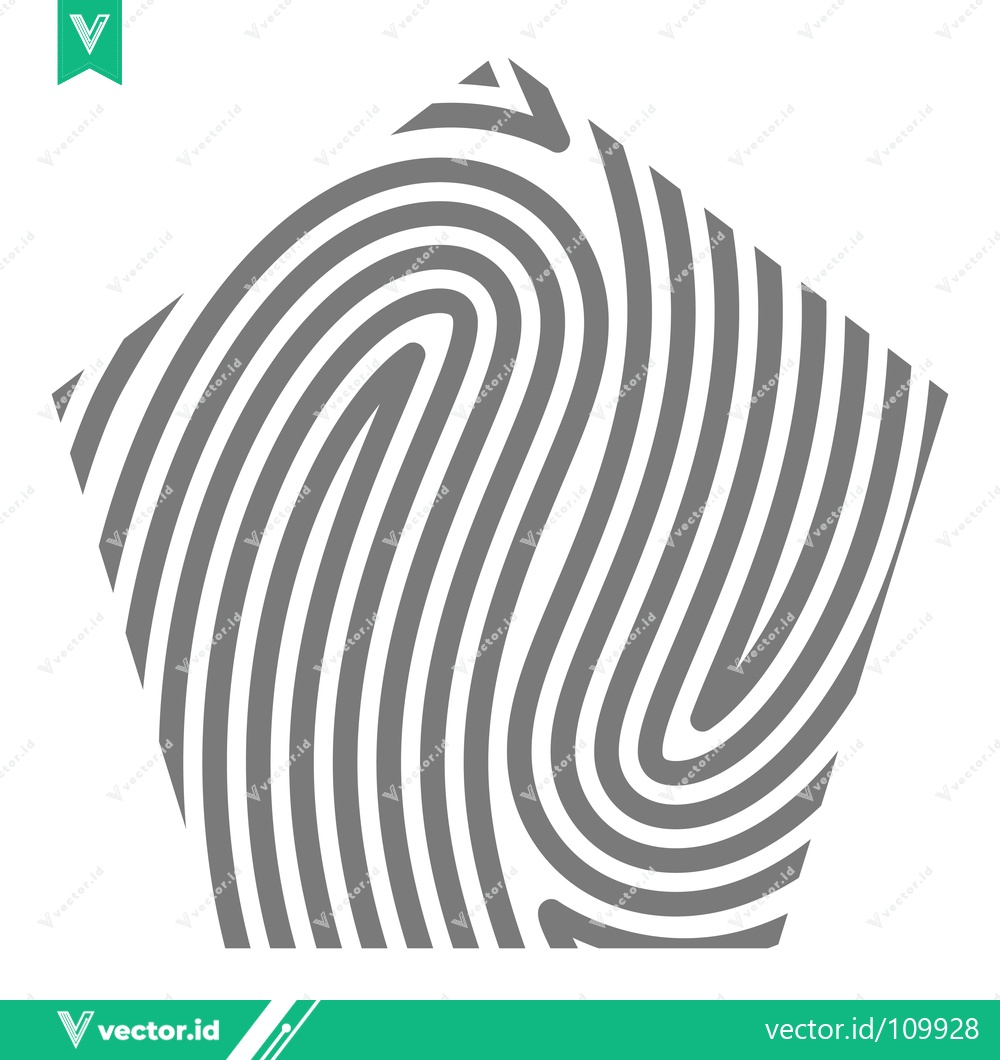 Premium Vector dari Pentagon Shape Fingerprint Pattern