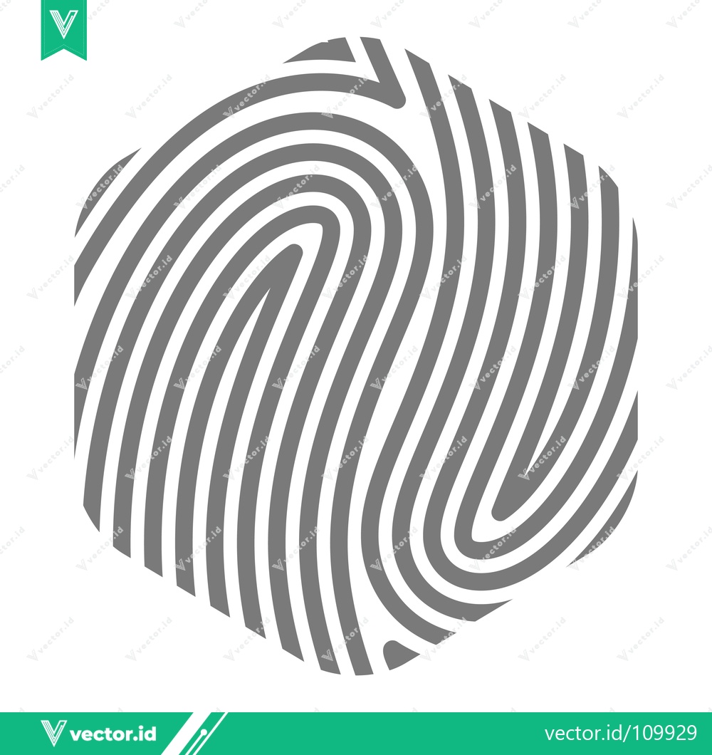 Premium Vector dari Abstract Hexagonal Fingerprint Pattern