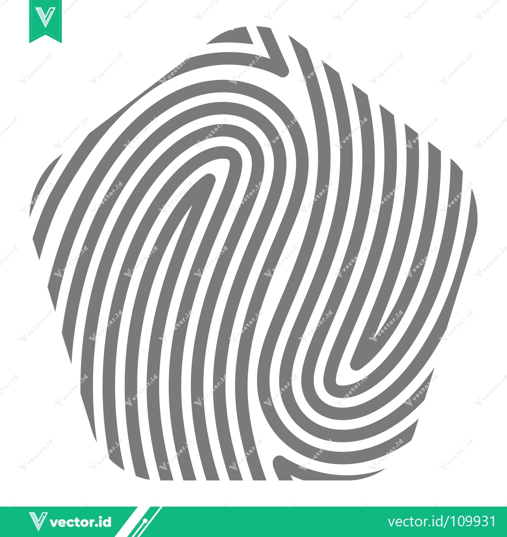 Premium Vector dari Abstract Fingerprint Pattern in Pentagon Shape