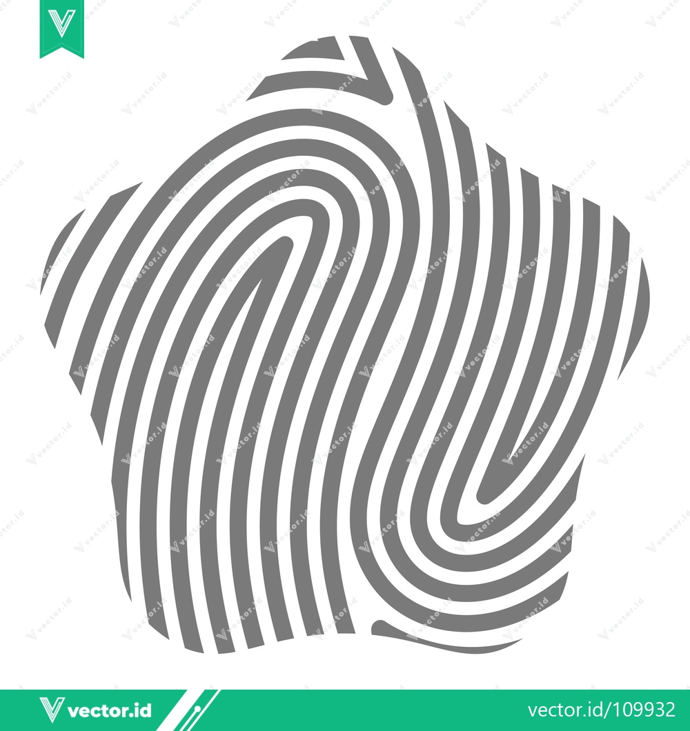 Premium Vector of Abstract Star Fingerprint Graphic Design