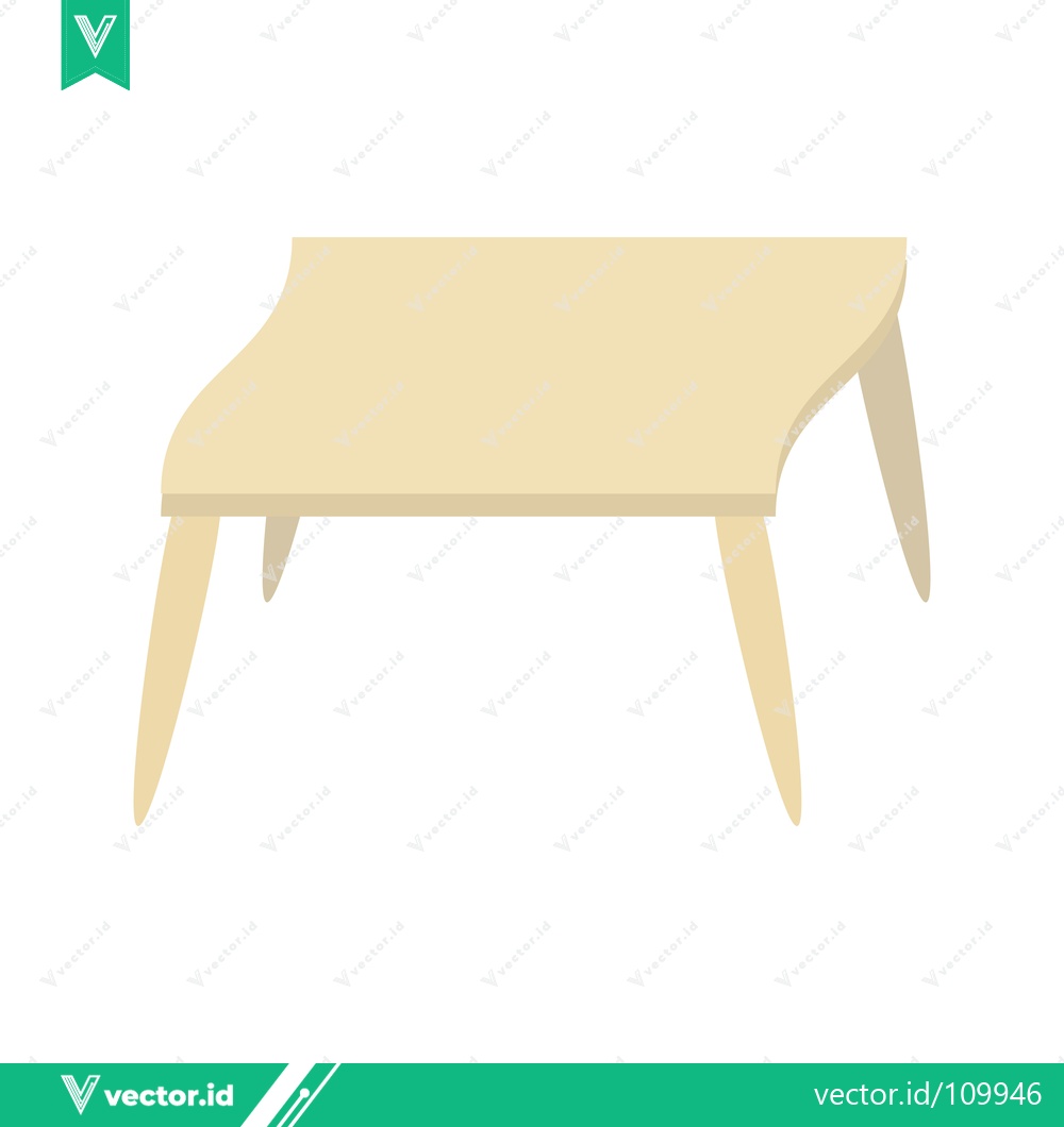 Premium Vector dari Simple Wooden Coffee Table Illustration