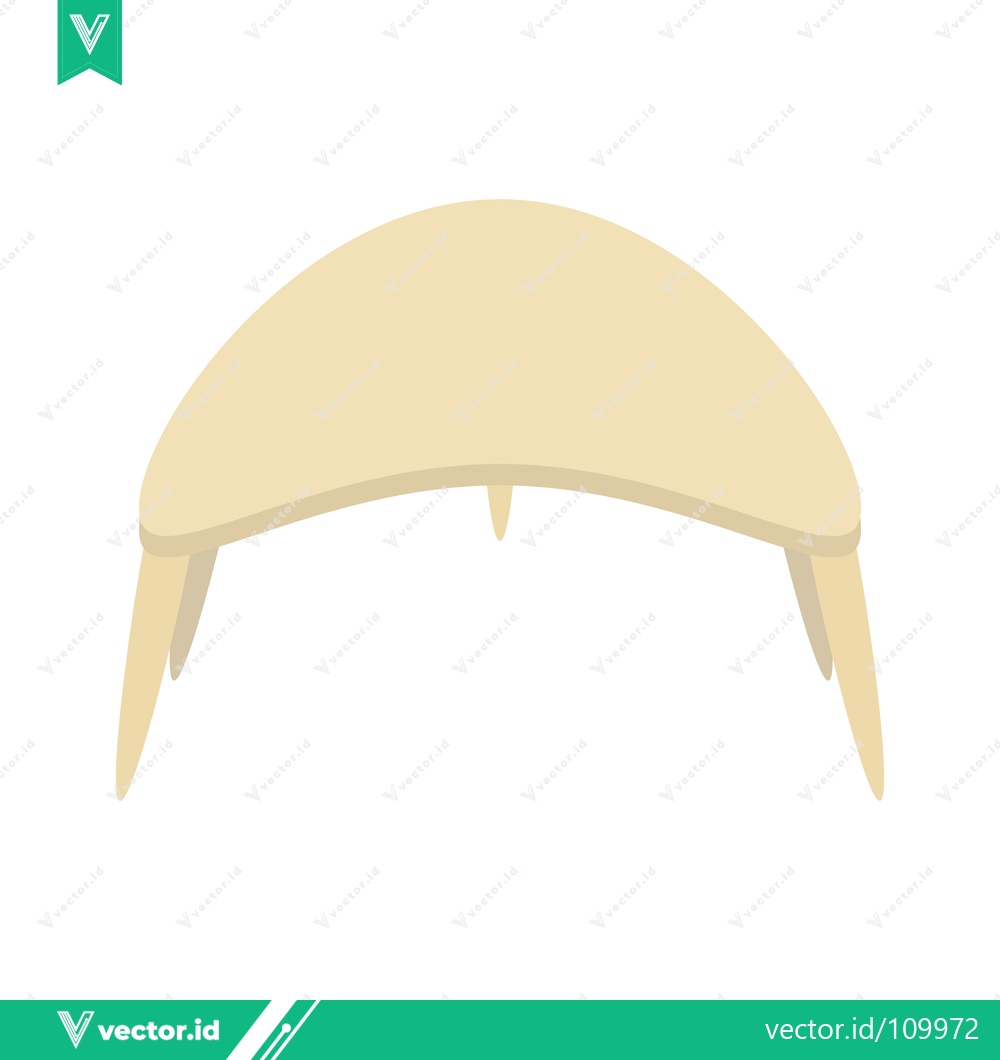 Premium Vector of Minimalist Curved Table with Tapered Legs