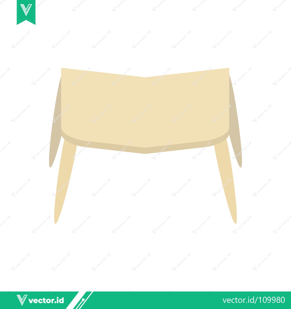 Premium Vector of Minimalist Beige Stool with Four Angled Legs