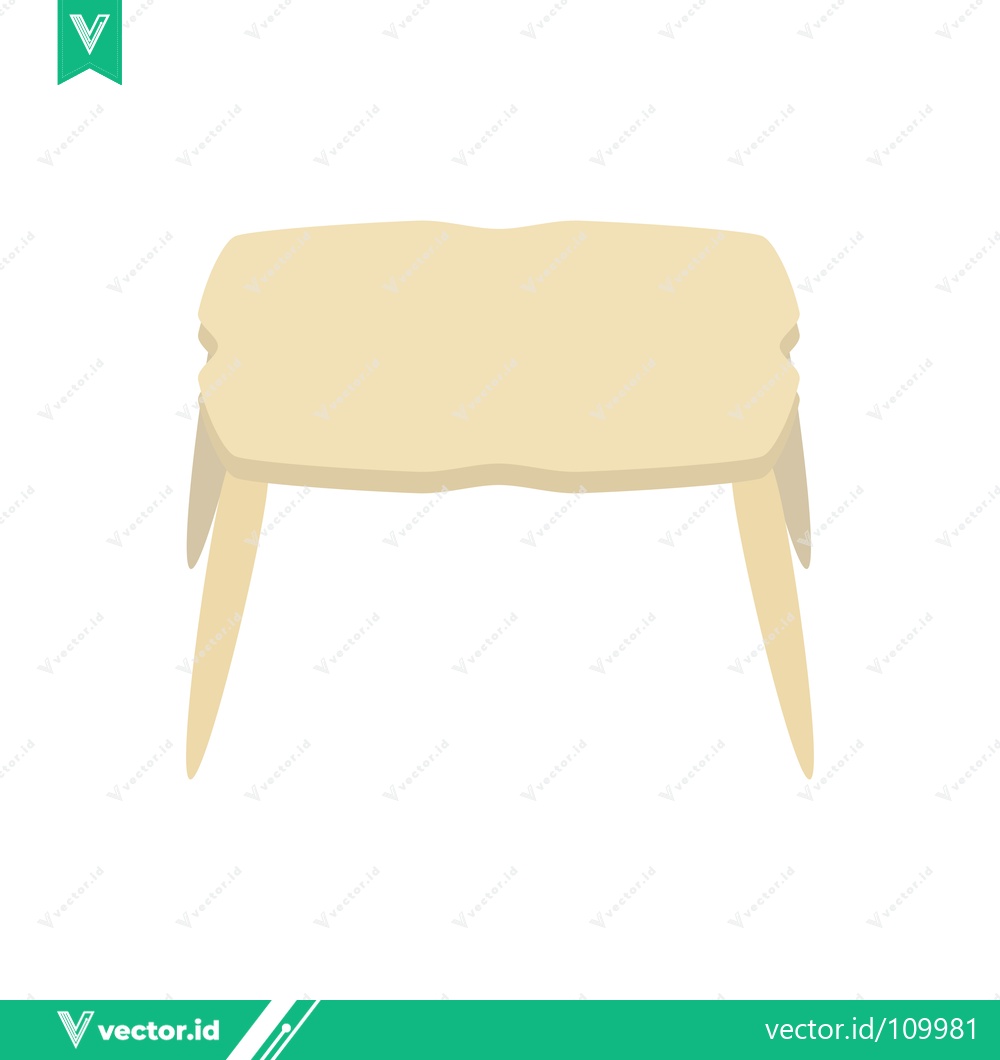 Premium Vector dari Simple Wooden Stool with Four Legs