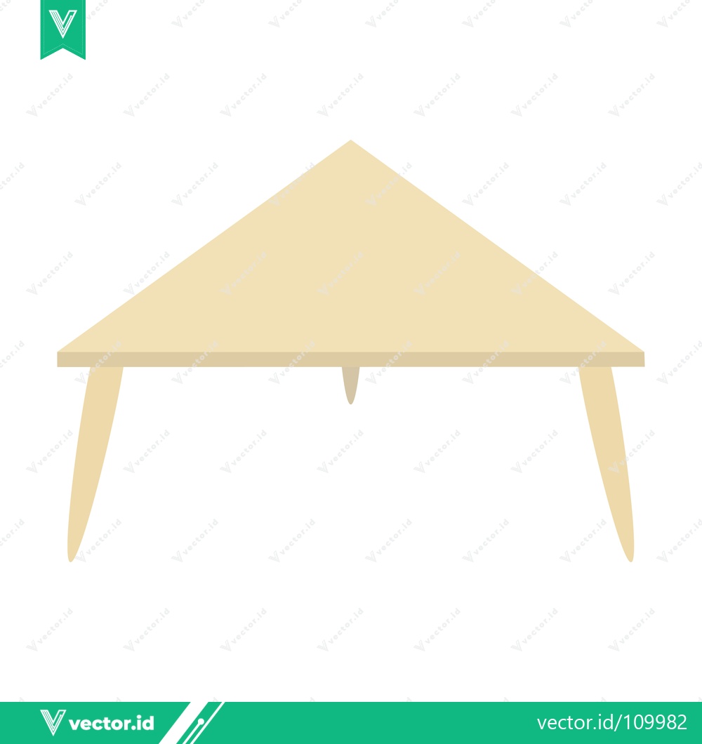 Premium Vector of Minimalist Triangular Table with Three Legs