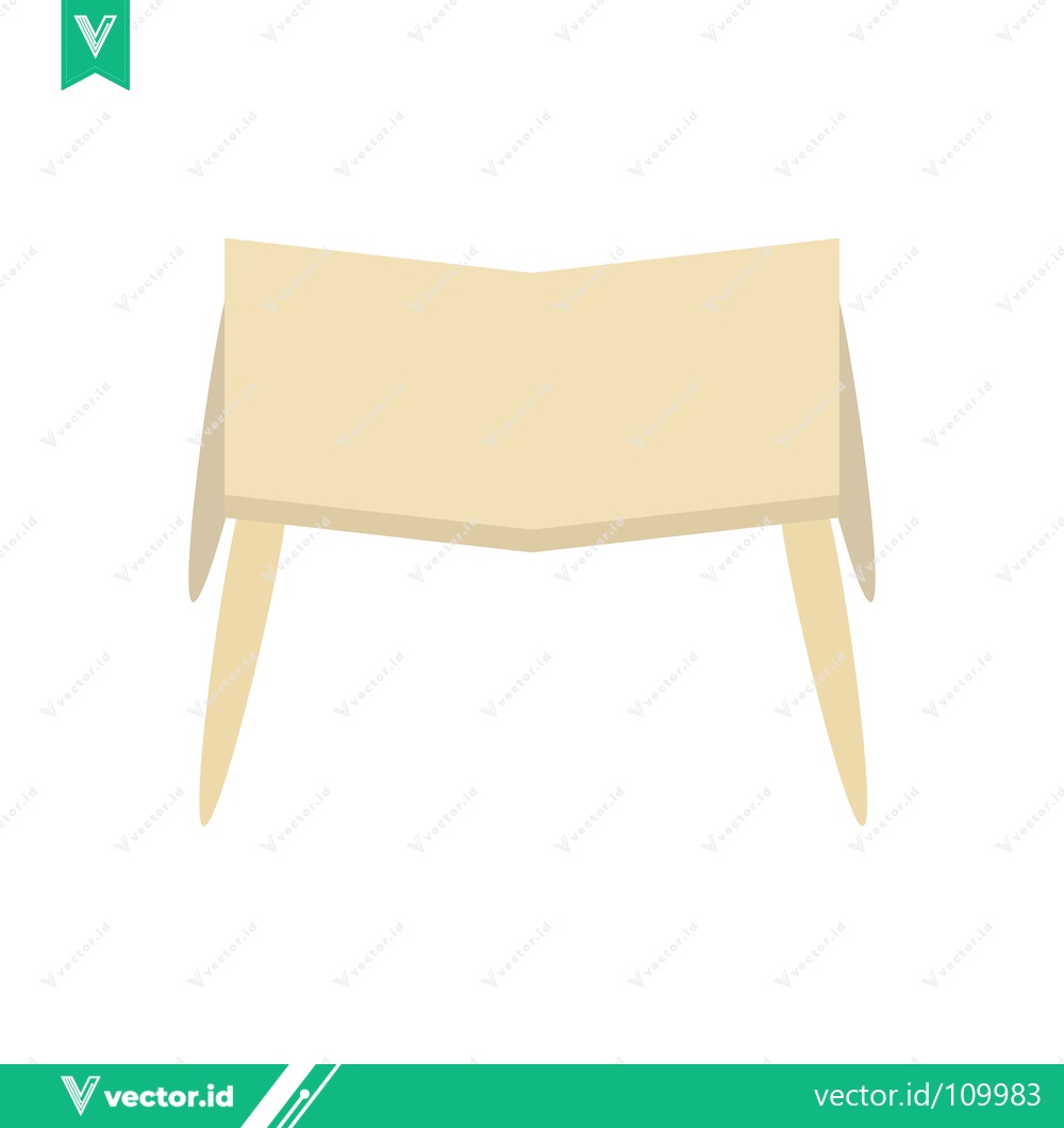 Premium Vector of Minimalist Wooden Stool with Four Angled Legs