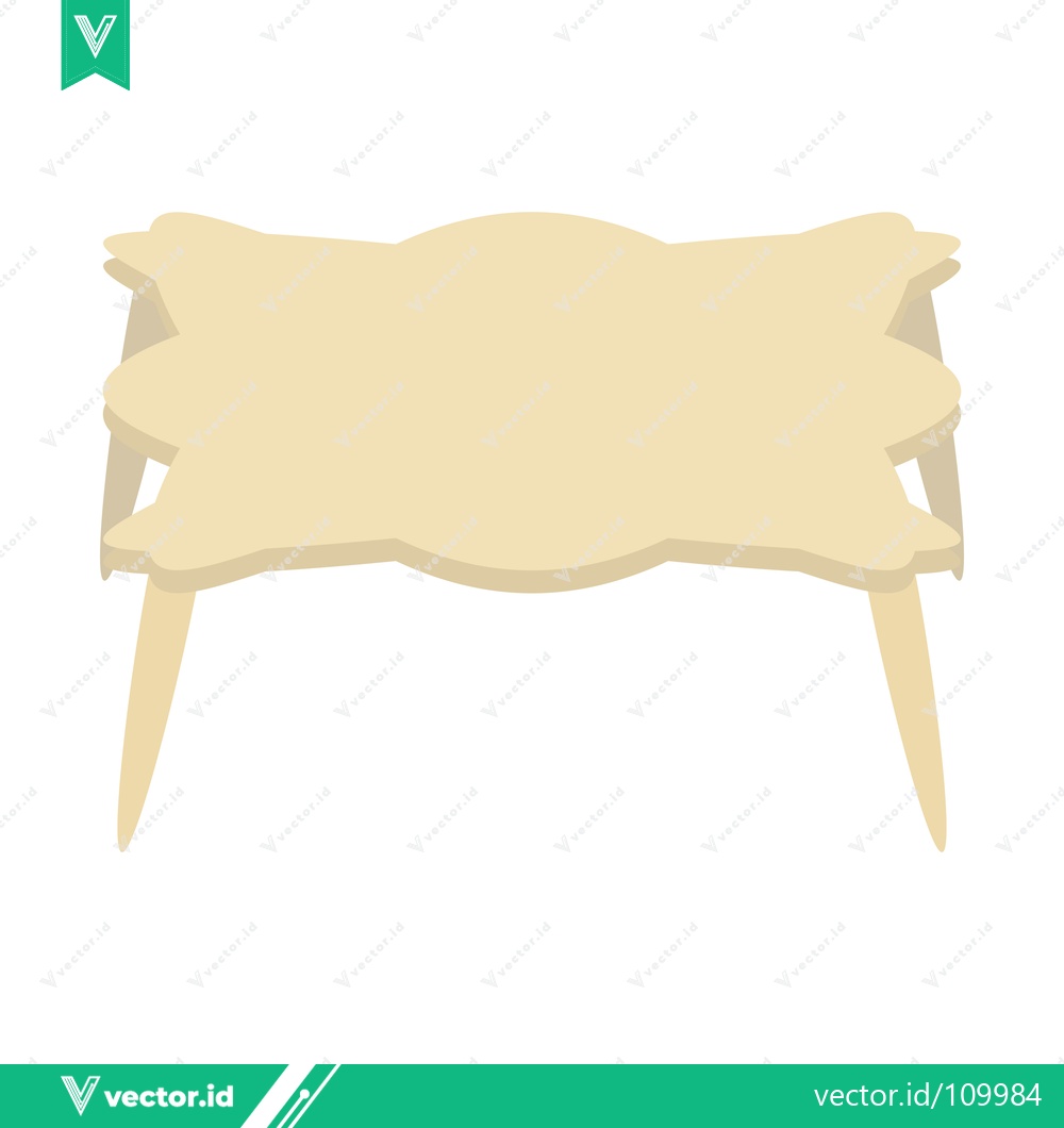 Premium Vector dari Blank Wooden Sign with Legs