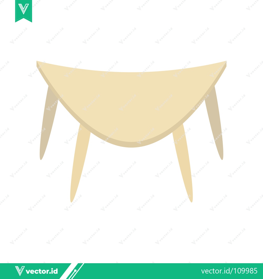 Premium Vector of Minimalist Light Wood Stool with Curved Seat and Tapered Legs