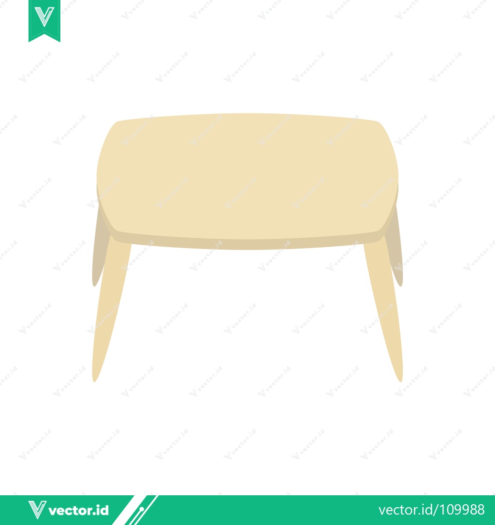 Premium Vector dari Simple Beige Stool with Four Angled Legs