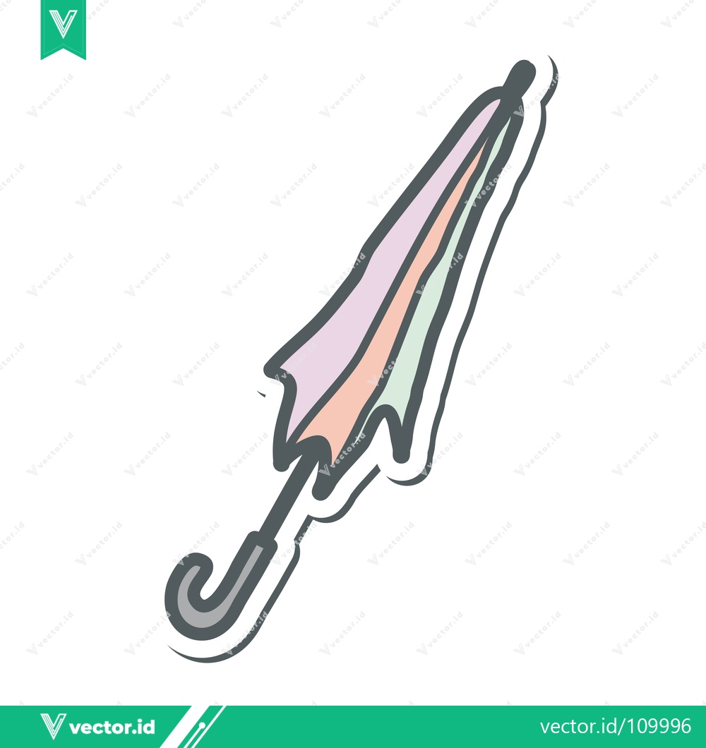 Premium Vector dari Closed Pastel Umbrella Illustration