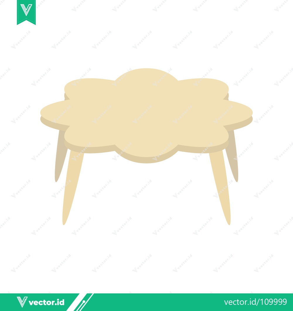 Premium Vector of Cute Cloud Shaped Coffee Table for Kids Room