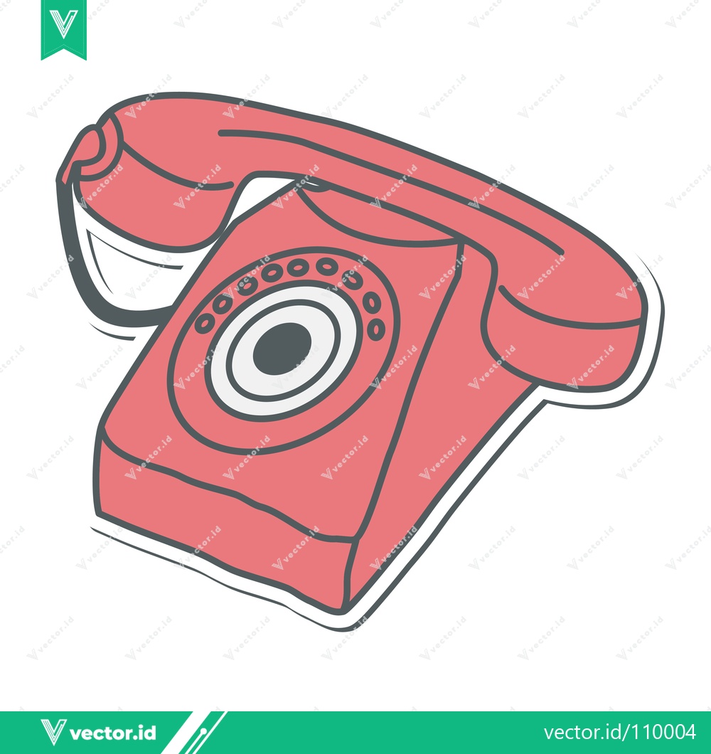 Premium Vector dari Retro Rotary Telephone Illustration