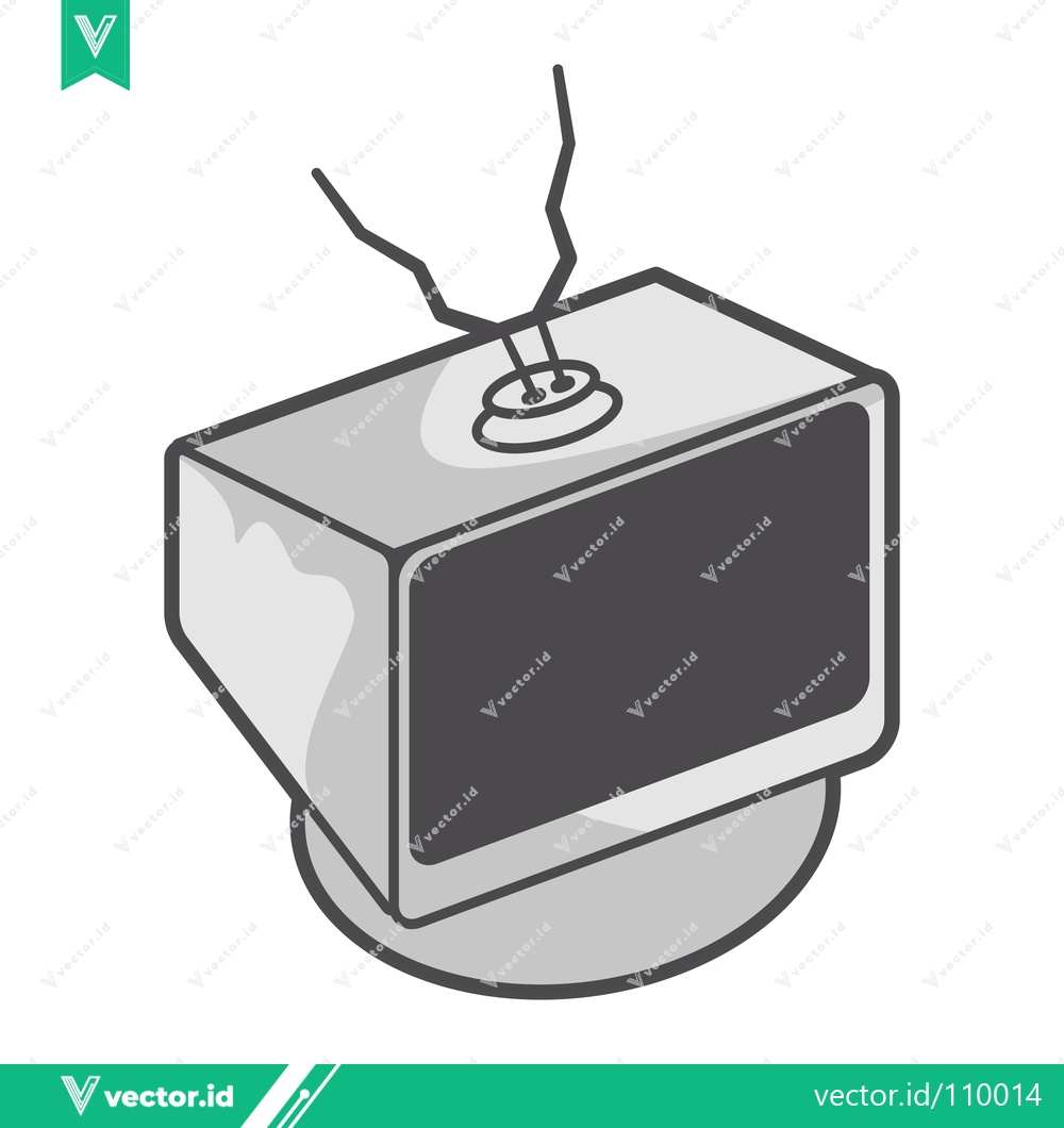Premium Vector of Retro Computer Monitor Icon