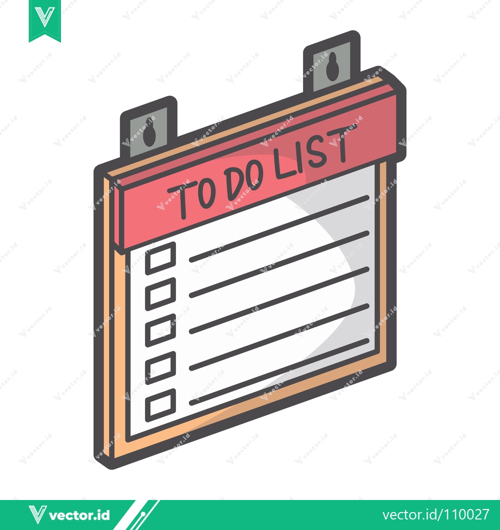 Premium Vector of To Do List Board Icon Simple Flat Design