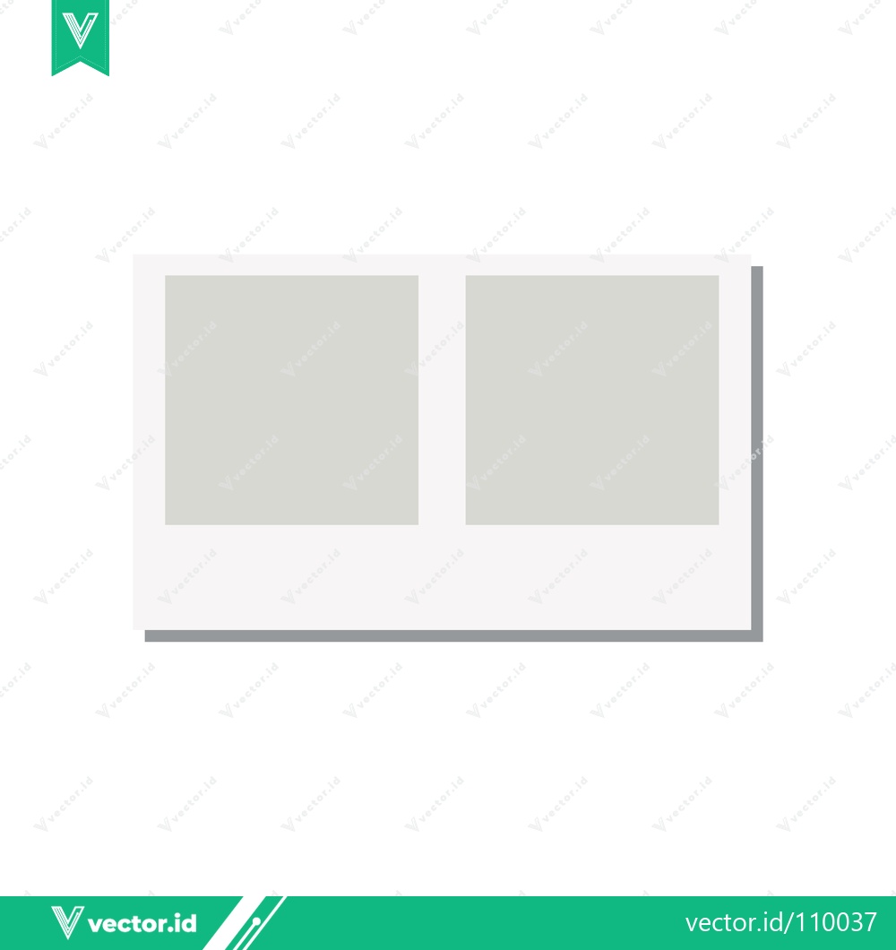 Premium Vector dari Two empty photo frames side by side