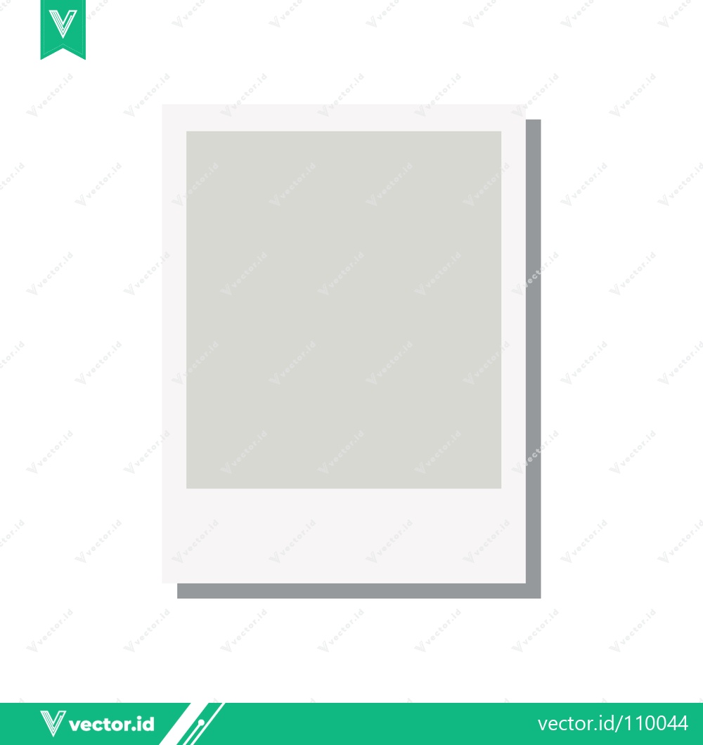 Premium Vector of Minimalist Polaroid Photo Frame with Soft Gray Background