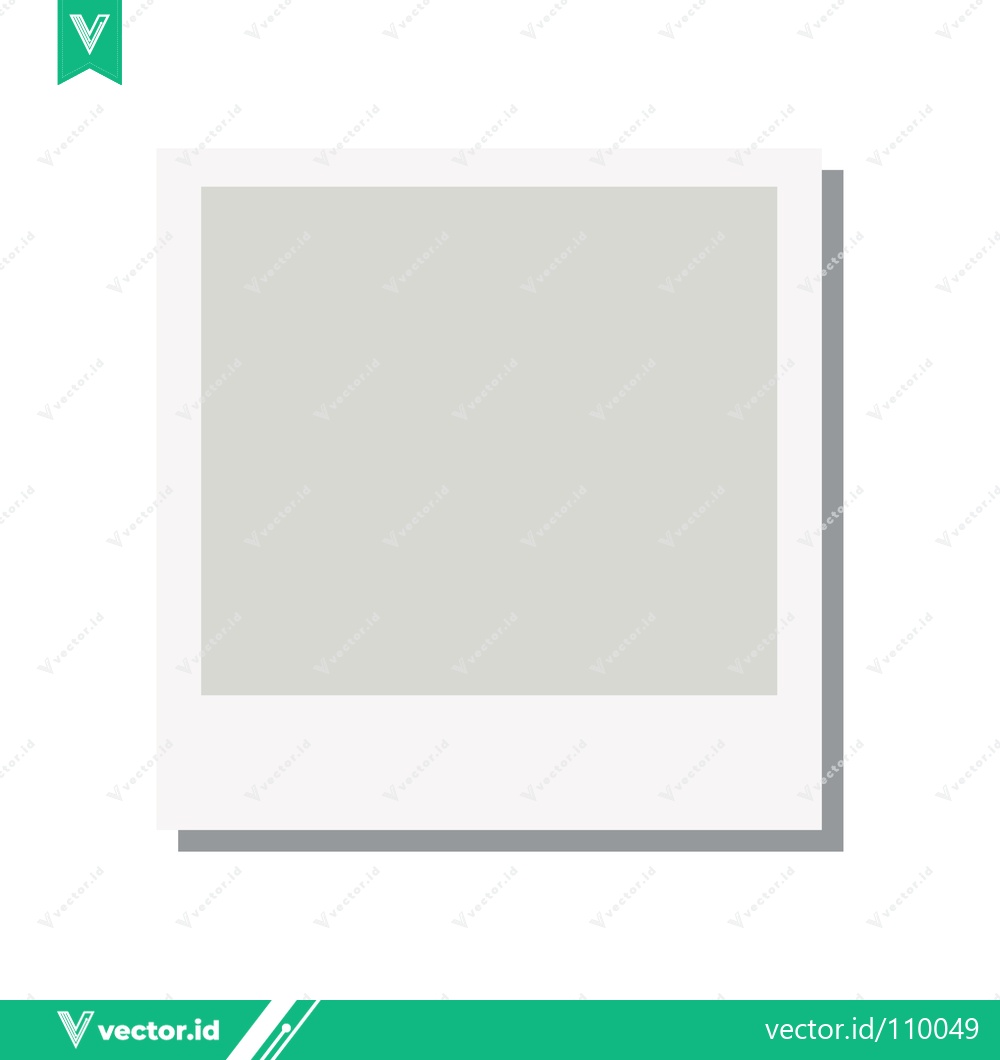 Premium Vector of Minimalist Polaroid Photo Frame with Soft Shadow Effect