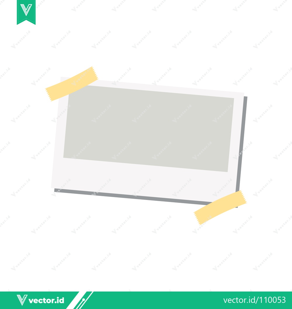 Premium Vector dari Blank Photo Frame with Yellow Tape