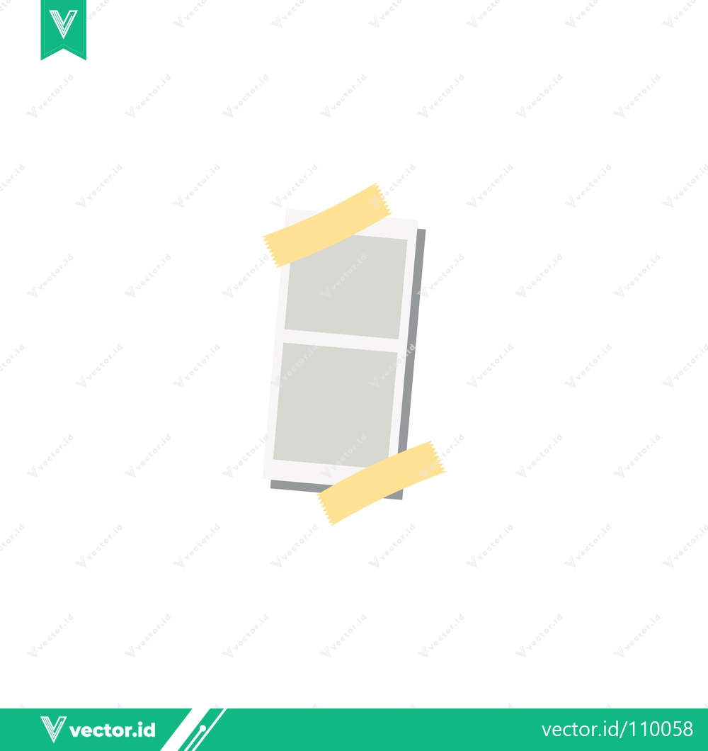 Premium Vector of Simple Window Illustration with Yellow Tape